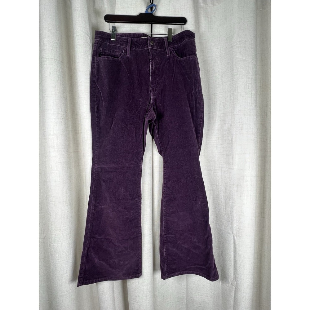 Levi's‎ 726 Flare Purple Corduroy Pants Jeans High Rise Stretch Women's Sz 33